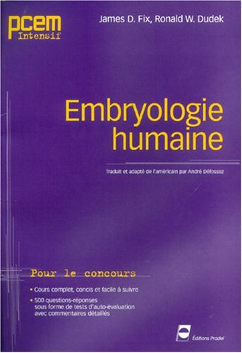 Beispielbild fr Embryologie humaine zum Verkauf von Ammareal