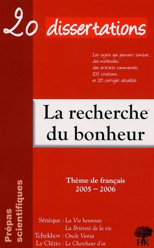 Beispielbild fr La Recherche du Bonheur : Prpas Scientifiques. Tchekhov, Le Clzio, Snque zum Verkauf von Ammareal