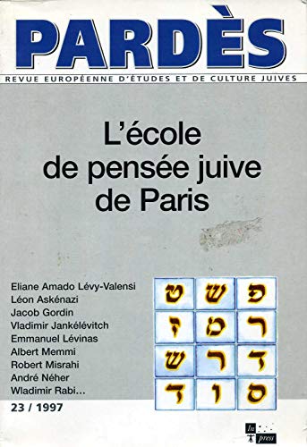 Beispielbild fr Ecole de pense juive de Paris zum Verkauf von medimops