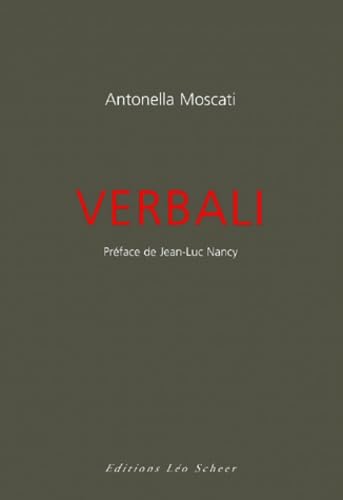 Verbali (9782914172042) by Moscati Antonella