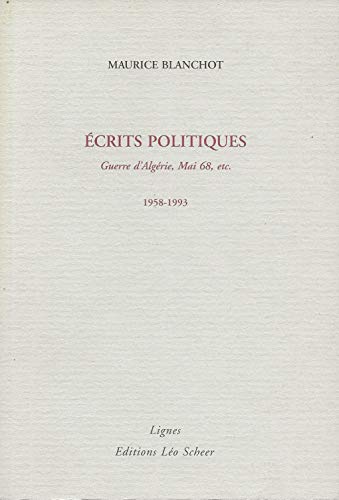 Imagen de archivo de Ecrits politiques (1958-1993) (LIGNES ET MANIFESTE) a la venta por Save With Sam