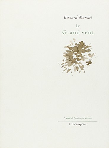 Stock image for Le Grand Vent for sale by Ammareal