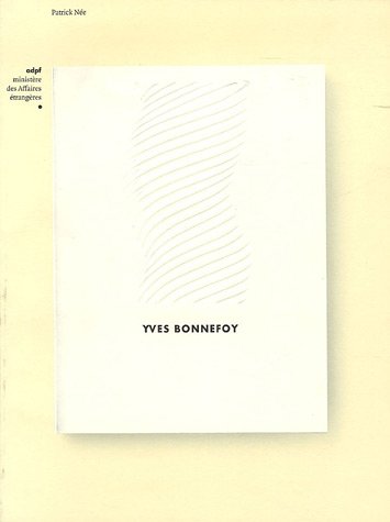 Stock image for Yves Bonnefoy for sale by Ammareal