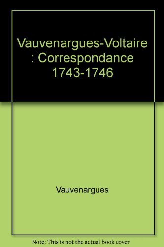 Imagen de archivo de CORRESPONDANCE 1743-1746 a la venta por WorldofBooks