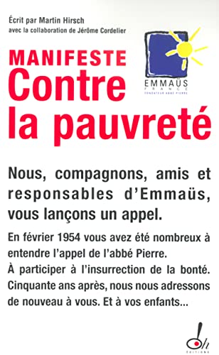 Beispielbild fr Manifeste contre la pauvret zum Verkauf von Librairie Th  la page