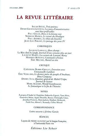 Beispielbild fr La Revue littraire, N 9, Dcembre 2004 : zum Verkauf von medimops