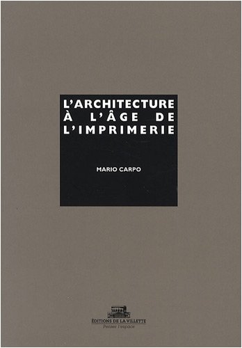 Stock image for L'architecture  L'ge De L'imprimerie for sale by RECYCLIVRE