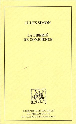 Beispielbild fr La libert de conscience zum Verkauf von medimops