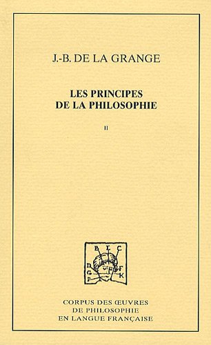 Beispielbild fr Les principes de la philosophie Vol 2 Traite des elements et des zum Verkauf von Librairie La Canopee. Inc.