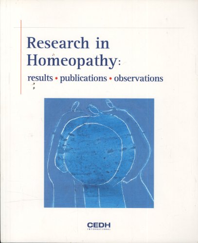 Beispielbild fr Research in Homeopathy: Results, Publications, Observations zum Verkauf von Solr Books