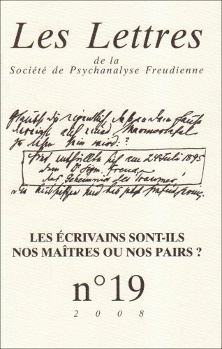 Beispielbild fr Les lettres de la spf n 19 2008. Les  crivains sont-ils nos maitres ou nos pairs ? [Paperback] Collectif zum Verkauf von LIVREAUTRESORSAS