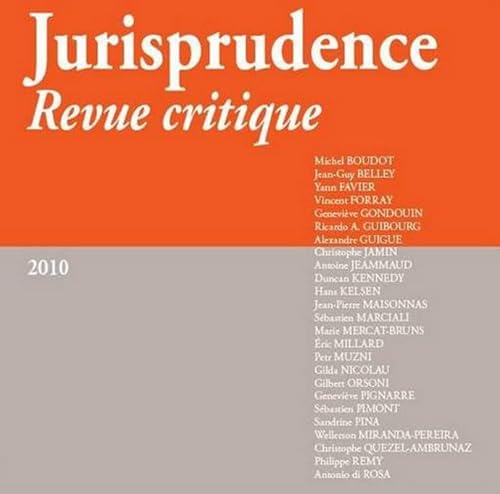 Beispielbild fr Jurisprudence revue critique zum Verkauf von Revaluation Books