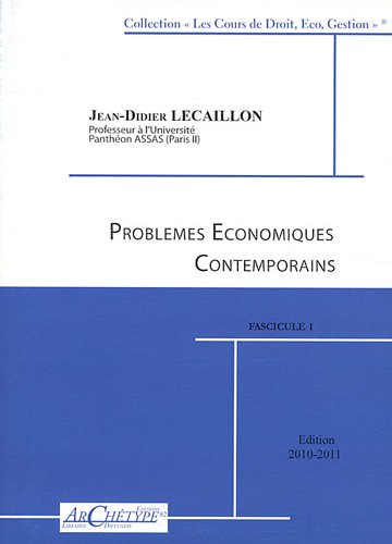 Stock image for Problmes conomiques contemporains : 3 volumes for sale by medimops