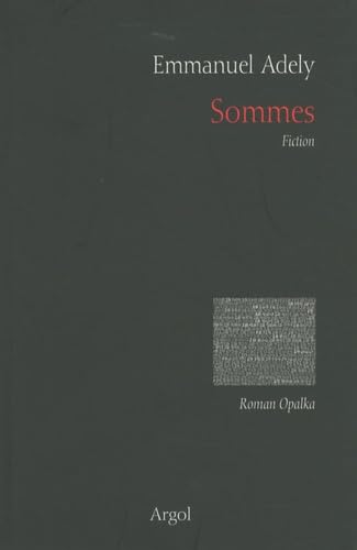 Sommes (9782915978575) by Adely, Emmanuel