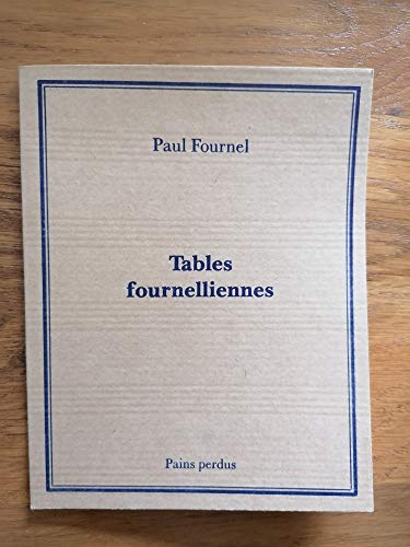 Beispielbild fr Tables fournelliennes zum Verkauf von Culture Bis