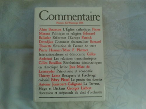 Stock image for Commentaire, N 113 Printemps 2006 for sale by Librairie Th  la page