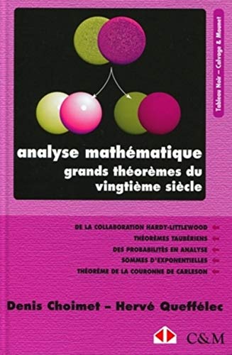 Beispielbild fr Analyse mathmatique. Grands thormes du vingtime sicle zum Verkauf von Ammareal