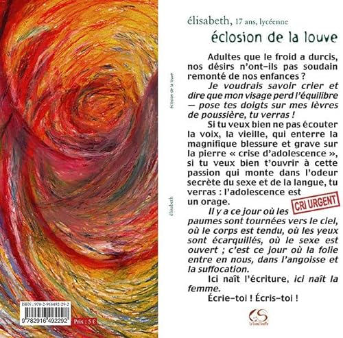 Stock image for Eclosion de la louve for sale by medimops