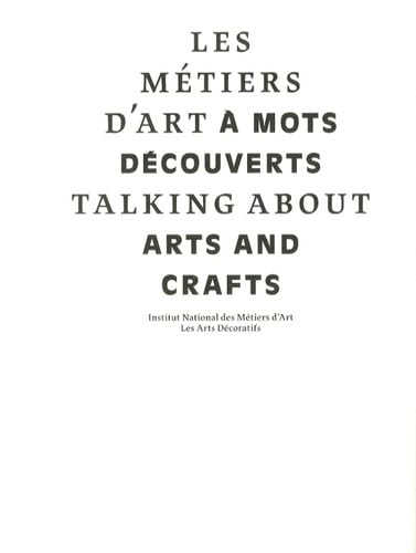 9782916914466: Les mtiers d'art  mots dcouverts