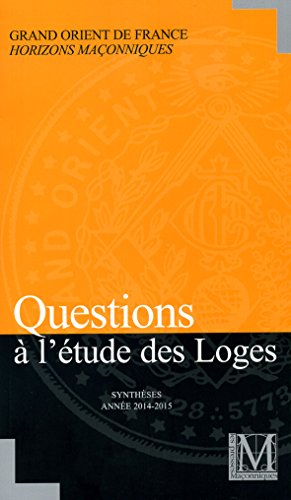 9782917075609: Questions  l'tude des Loges n 3 - anne 2014-2015