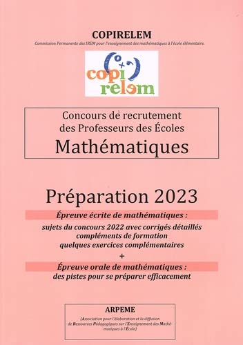 Stock image for Mathmatiques Concours de recrutement des professeurs des coles: Prparation for sale by Ammareal