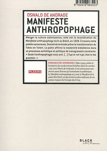 9782918063223: Manifeste anthropophage: Anthropophagie zombie