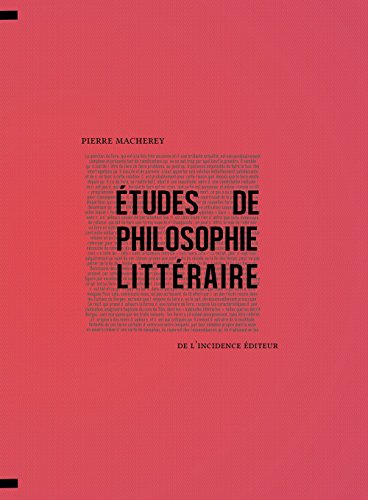 Beispielbild fr tudes de philosophie littraire zum Verkauf von Gallix