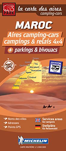 9782919004218: CARTE ROUTIERE MAROC AIRES-CAMPINGS-RELAIS 4X4 - PARKINGS - BIVOUACS