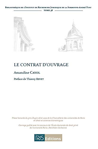 Stock image for Le contrat d'ouvrage for sale by Ammareal
