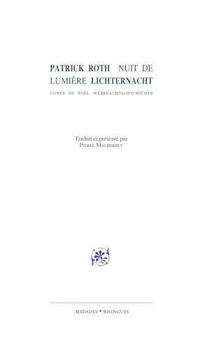 Beispielbild fr Nuit de lumires: Conte de Nol [Broch] Roth, Patrick zum Verkauf von BIBLIO-NET
