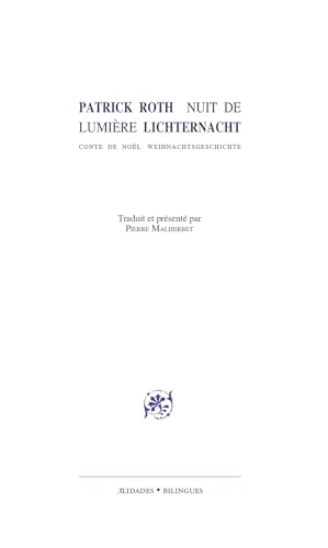 Imagen de archivo de Nuit de lumires: Conte de Nol [Broch] Roth, Patrick a la venta por BIBLIO-NET