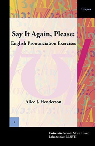 Beispielbild fr Say It Again, Please: English Pronunciation Exercises zum Verkauf von Ammareal