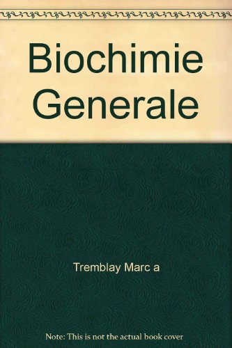 9782920210561: BIOCHIMIE GENERALE