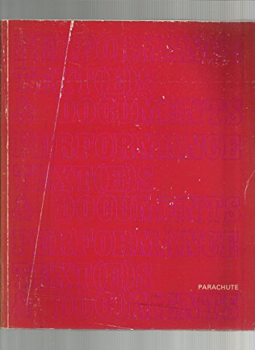 9782920284029: Performance text(e)s & documents: Actes du Colloque Performance et multidisciplinarité, postmodernisme, Montréal, 9, 10, 11 octobre 1980 = ... October 9, 10, 11, 1980 (French Edition)