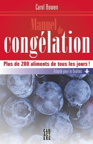 9782923351124: Manuel de conglation