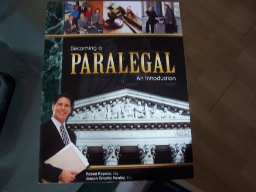Imagen de archivo de Becoming a Paralegal an Introduction a la venta por ThriftBooks-Dallas
