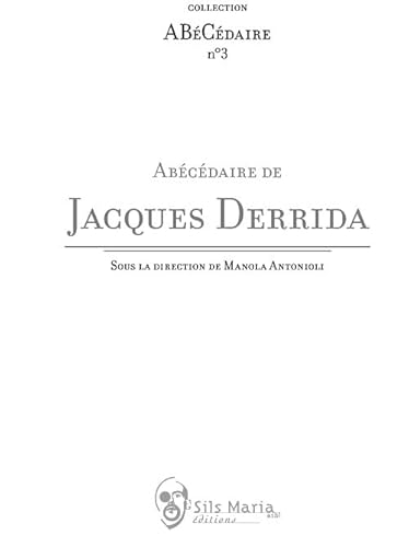 Beispielbild fr Abcdaire de Jacques Derrida zum Verkauf von Ammareal