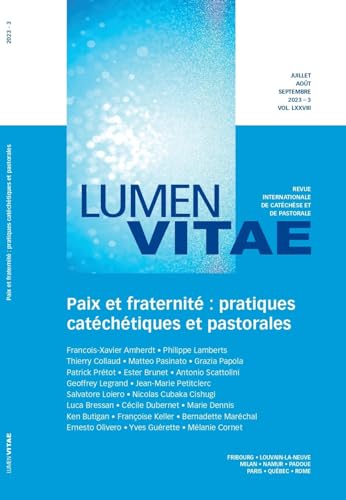 Beispielbild fr Paix et fraternit : pratiques catchtiques et pastorales tome 78/3 [Broch] Amherdt, Franois-Xavier; Collaud, Thierry et Prtot, Patrick zum Verkauf von BIBLIO-NET