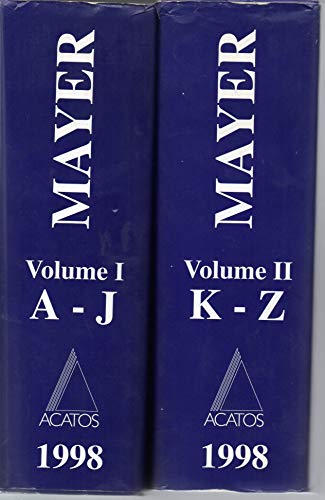 Stock image for Mayer 1998 International Auction Records: 120,000 Auction Prices Prints, Drawings, Watercolors, Paintings, Sculpture. 2 VOLUME SET. for sale by Pages Past--Used & Rare Books