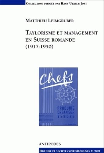 9782940146192: Taylorisme et management en Suisse romande, 1917-1950