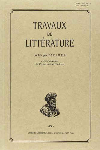 9782950734143: TRAVAUX DE LITTERATURE