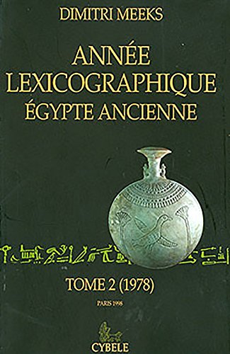 Stock image for Anne lexicographique. gypte Ancienne: Tome 2 (1978) (French Edition) for sale by GF Books, Inc.