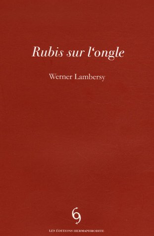 Beispielbild fr Rubis sur l'ongle zum Verkauf von Ammareal