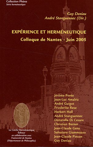 Beispielbild fr exprience et hermneutique ; colloque de Nantes, juin 2005" zum Verkauf von Gallix