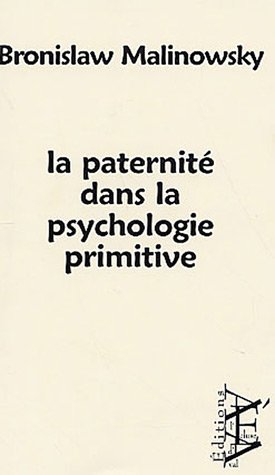 Beispielbild fr La paternit dans la psychologie primitive zum Verkauf von Ammareal