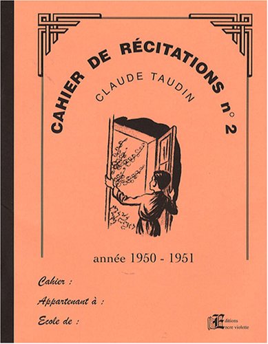 Stock image for Cahier de r citations n°2: Ann e 1950-1951 for sale by WorldofBooks