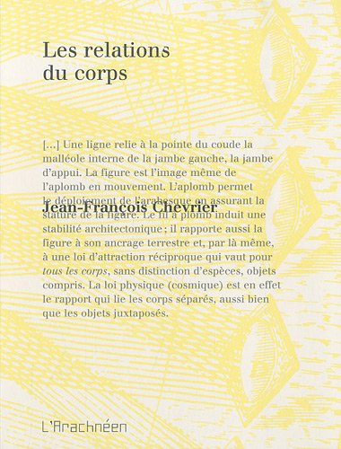 Beispielbild fr Les Relations du corps zum Verkauf von Gallix