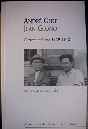 Beispielbild fr Andre Gide -jean Giono Correspondance 1929-1940 zum Verkauf von RECYCLIVRE