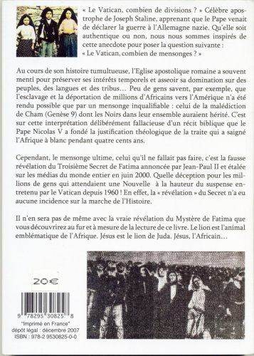 9782953082500: Jesus l'Africain. le Livre Qui Revele le Troisieme Secret de Fatima