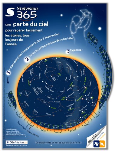 9782953860306: Stelvision 365 - Une carte du ciel pour reprer facilement les toiles, tous les jours de l'anne (2me dition, 2012)